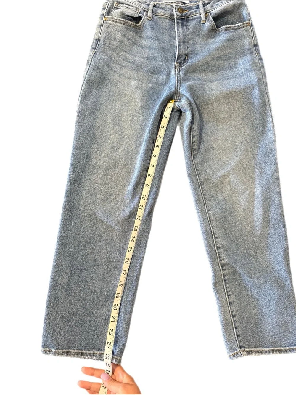 RSQ Light Blue High-Rise Straight Leg Jeans Size 7 / w28 - Picture 5 of 10